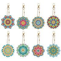 5/6/8pcs Diamond Painting Keychain 5D DIY Special-shaped Full Drill Diamond Embroidery Key Ring Pendant Women Bag Decor Gift