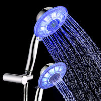 3 Color Temperature Control Bath SHOWER HEAD High Pressure LED Light 7 Color NOZZL Water Saving Sprayer Bathroom ShowerHead SPA