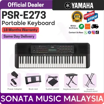 Yamaha PSR-E273 61-Key Portable Keyboard With Power Adapter