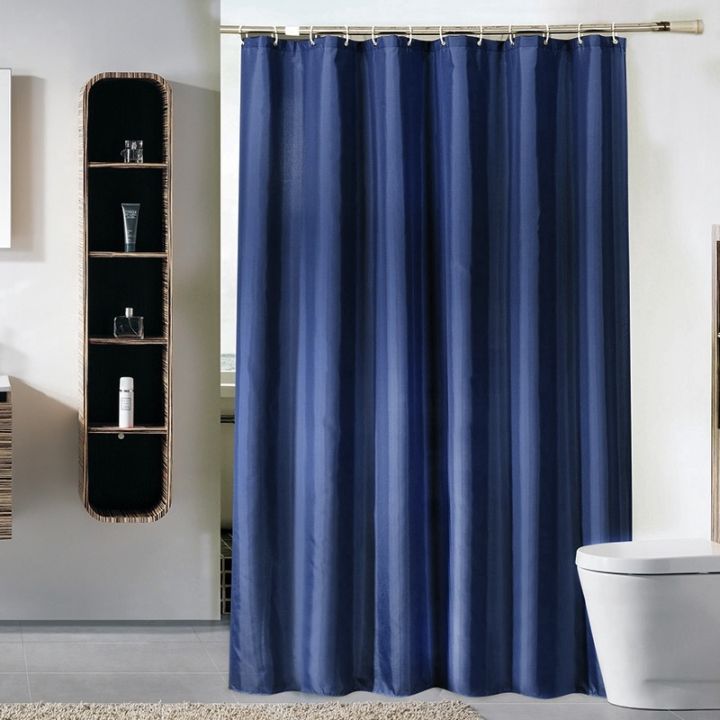 pure-blue-thick-waterproof-polyester-shower-curtain