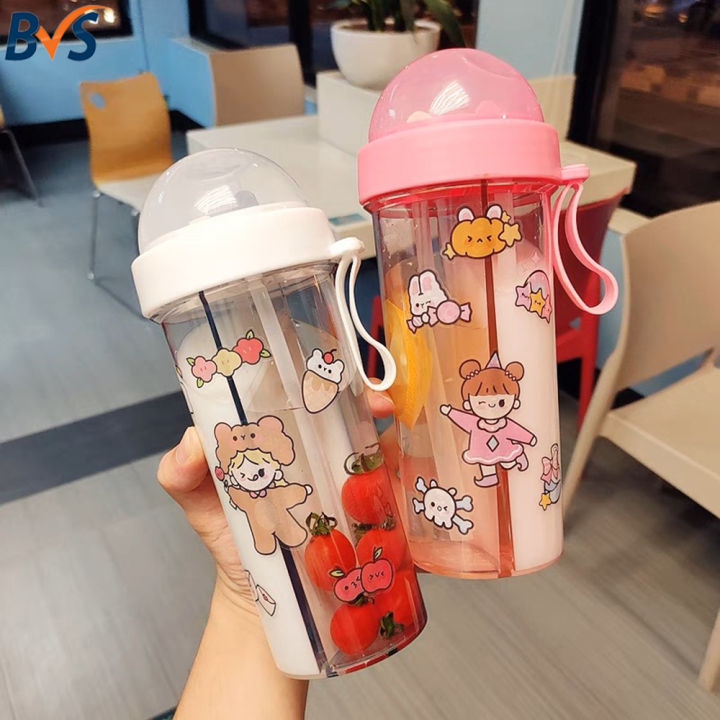 420/600ml Portable Drinking Cup Double-sided Drinkware Couple Cup