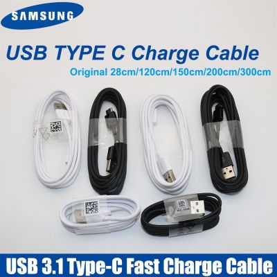 100% Original Samsung galaxy 120/150/200/300cm Charger cable quick fast charge usb 3.1 Type C for S8 s9 Plus S10e note 9 8 A7 A8 Wall Chargers