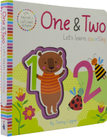 Touch and feel let‘s learn counting one &amp;  two learn digital childrens Enlightenment touch Book bump design paperboard Book English original book