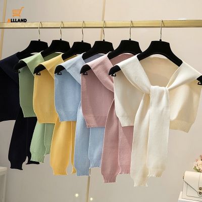 INS Candy Color Knitting Shawl/ Korean Blouse Shoulders False Collar/ Detachable Knotted Warm Fake Collars