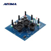 AIYIMA ไมโครโฟนแผงเครื่องขยายเสียงพรีแอมป์สองทาง XLR อินพุต6.35มม. พร้อมทวีตเตอร์เบส EQ ปรับการบีบอัด Preamplifier