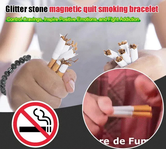 VIVINICE Quit Smoking Bracelet Black Stone Tiger Eye Beads