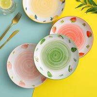 [COD] deep plate ins high-value vegetable net red home set foreign style cute salad bowl new soup