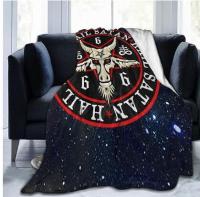 Hail Satan Baphomet Goat in Pentagram Cutting Board Fleece Blanket Ultra-Soft Micro Throw Blanket for Bedding Living Room Decor Sofa Blanket