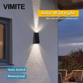Vimite LED Solar Garden Light Outdoor Waterproof Automatic Sensor Up Down