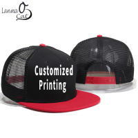 Lanmaocat Men Women Net Cap Custom Print Mesh Hip Hop Caps Fashion Style Summer Hat Children Snap back Customized Free Shipping