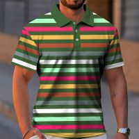 【CC】♠  New MenS Polo Shirt Print Simplemale Clothing Short Sleeve Oversize Fashion Breath Swea