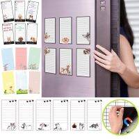 Dry-erase Magnetic Fridge Notepad Refrigerator Magnets Cat Dog Small Magnetic White Board Memo Pad Reminder Planner Sheet Marker Wall Stickers Decals