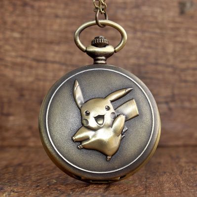 【Hot Sale】 Secondary anime peripheral Pikachu pocket watch male and female students fashion cute flip