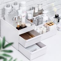 【jw】❅✣  Organizer Make Up Storage Rack Plastic Large Capacity Drawer Makeup Dressing Table  Swabs