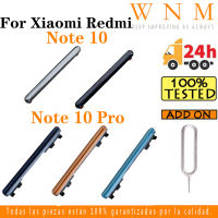 ปุ่มปรับระดับเสียงสำหรับ Xiaomi Redmi Note 10 Pro / Note10 10pro ปุ่มเปิดปิดปุ่มแป้นสัมผัสข้างและปุ่มปิดเพิ่มและลดระดับเสียงบนชิ้นส่วนอะไหล่ด้านข้าง