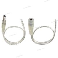 Transparent Female Male DC Power Adapter Pigtail Cable 5.5x2.1mm 12V Jack Connector Extension Cord For LED Strip Lights WB5TH