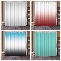 Waffle Material Shower Curtain Modern Gradient Color Ombre Art Curtains Heavy Duty Fabric Bathroom Curtain 180x180cm With Hooks