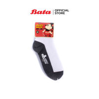 Bata บาจา ถุงเท้านักเรียน ถุงเท้าข้อต่ำ ลายมิ้กกี้เมาส์ สีขาว พื้นเทา แบบมีกันลื่น ถุงเท้าเด็ก ไซส์ 7-9 แพ็ค 3 คู่  9541333