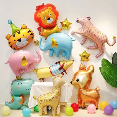 Baby birthday party decoration cartoon animal balloons to celebrate childrens festival animal theme giraffe elephant shape ball Balloons