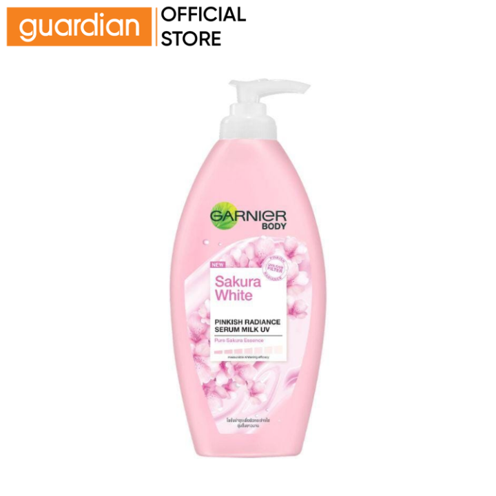 Garnier Skin Naturals Sakura White Pinkish Radiance Serum Milk UV Body ...