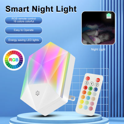 【คลังสินค้าพร้อม】Zir Mall Original RGB LED Night Light 16สี4โหมดแสงสมาร์ทหรี่แสงได้รีโมทคอนโทรลไฟบรรยากาศโคมไฟห้องเด็กโคมไฟข้างเตียง