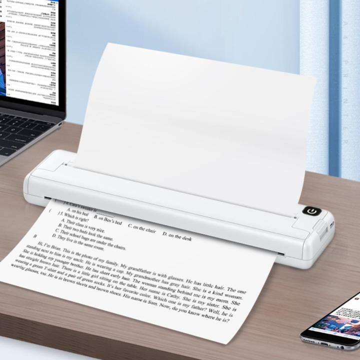 เครื่องพิมพ์เอกสารภาพถ่ายแบบพกพาเครื่องพิมพ์ความร้อน1000mah-อะไหล่พิมพ์กระดาษบลูทูธ