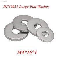 ■☽❄ 100pcs M4 Large Flat Washer A2-70/ 304 Stainless steel M4x16x1 large Plain Gasket Washers DIN9021 GB96