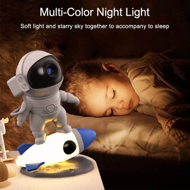 rocket-astronaut-galaxy-star-projector-light-360-หมุนเดสก์ท็อปตกแต่งห้องนอนบรรยากาศ-light-star-projector