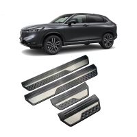 Black For Honda Vezel HRV HR-V HRV 2021 2022 Auto Door Sill Plate Trim Stainless Steel Threshold Kick Pedal Scuff Sticker Car Styling