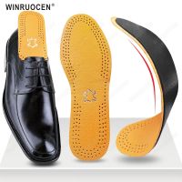 (Best Movement) Winruosen 1คู่บางเฉียบระบายอากาศรองเท้าหนัง Insoles กำจัดกลิ่นแผ่นรองเท้าดูแลเท้าวิ่งแต่เพียงผู้เดียวแทรกพื้นรองเท้า