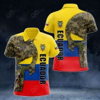 2023 NEW Style Customize Ecuador Skull Camo Unisex Adult Polo Shirtsize：XS-6XLNew product