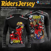 2023 design cbr full sublimation honda jersey shirt long sleeves thai，Can be customization