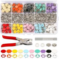 【cw】 100/200 Set Plier Tool 10 Color Metal Sewing Buttons Hollow/Solid Prong Press Studs Snap Fasteners for Installing Clothes Bags 【hot】