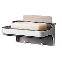 Tray Bathroom Accessories Storage Wall Mounted Kitchen Tool Double Layer Holder Suction Cup Box Soap Dish Drain