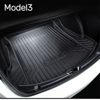 ทุกสภาพอากาศ Trunk Liners Set สำหรับ Tesla รุ่น3 2021-2023 Cargo Car Frunk Mats ด้านหน้าล่าง Boot Liners