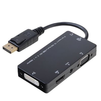 【CW】❍ஐ  4 1 Displayport Male to DVI Audio Female HDMIDP VGADP for Laptop project