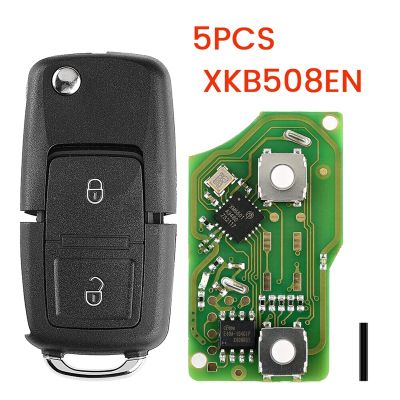 XKB508EN Wire Universal Remote Key 2 Button Fob for VW B5 Style for Xhorse VVDI Key Tool 5Pcs/Lot
