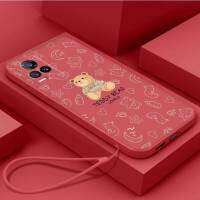 เคส V21E Vivo 4G Y73 4G Vivo V21E 5G ป้องกันซิลิโคนเหลวเคสนิ่มใส่โทรศัพท์ฝาครอบเคสกันกระแทกมือถือเรียบหมีการ์ตูนน่ารักพร้อมสายคล้อง