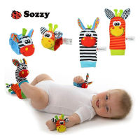 1set Baby Toy Baby Rattles Toys 2020 hot sales Animal Socks Wrist Strap With Rattle Baby Foot Socks Bug Wrist Strap baby socks