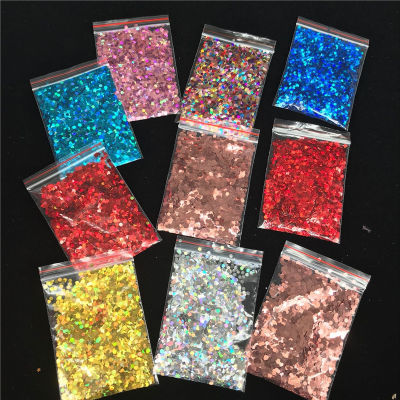 10g 3mm Star Heart Foil Confetti Hexagon Sprinkles Birthday Party Wedding Decoration Clear Bubble Balloon Filler Shinny Sequins