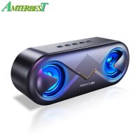 AMTERBEST 3D Stereo Sound Portable Bluetooth Speaker 10W Wireless Loudspeaker Outdoor Speaker Support TF Card/usb Drive/AUX