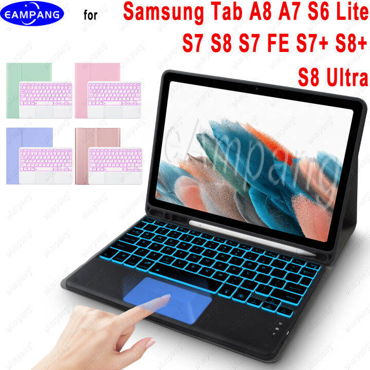 Magic Case Keyboard for Samsung Tab A8 A7 S6 Lite 2022 Touchpad Backlit