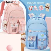 Is the female students grade two or to six girls bag light during 2022 new spinal waterproof backpack