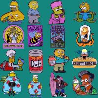 【Fashion house]โฮเมอร์ Bart Lisa เคลือบ Pins เข็มกลัดการจัดเก็บภาษีอะนิเมะทีวีรูปป้ายปกผู้ชายผู้หญิงแฟชั่นเครื่องประดับของขวัญประดับกระเป๋าเป้สะพายหลังปก