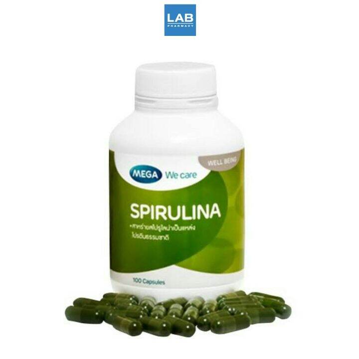 mega-we-care-spirulina-500mg-100-capsules-เมก้า-วี-แคร์-สาหร่ายสไปรูลิน่า-500-มิลลิกรัม-ขนาด-100-เม็ด