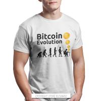 Bitcoin Sign Art Satoshi Nakamoto Evolution Men T Shirt Large Top Pure Cotton Tees Harajuku Tshirt