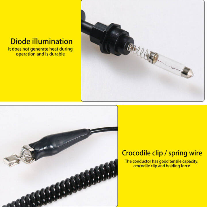 คลังสินค้าพร้อม-dc-6v-12v-24v-hook-probe-test-light-pencil-รถรถบรรทุกรถจักรยานยนต์เครื่องทดสอบวงจร