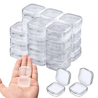 6PCS Mini Transparent Plastic Box Storage Box Jewelry Storage Container Portable Earring Ring Earplugs Packaging Storage Box