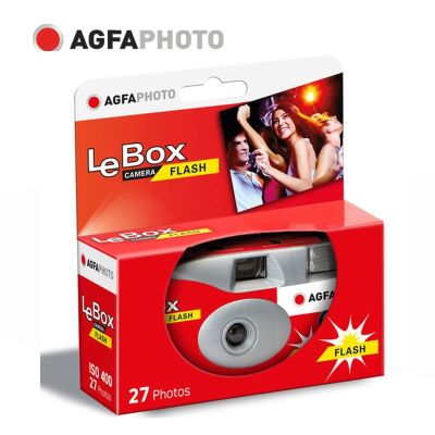AgfaPhoto LeBox Outdoor Disposable Camera 400/27 Flash กล้องใช้แล้วทิ้ง-ฟิล์มสี มีแฟลชใช้ได้ทั้ง Indoor-Outdoor