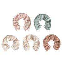 、‘】【= Baby Feeding Drool Bib Collar Decoration Solid Color Saliva Towel Soft Cotton Crepe Gauze Scarf Burp Cloth For Newborn Toddler